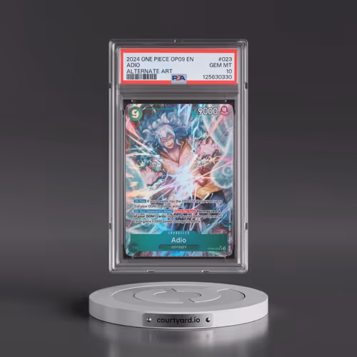 2024 One Piece OP09-Emperors in the New World #023 Adio - Alternate Art (PSA 10 GEM MINT)