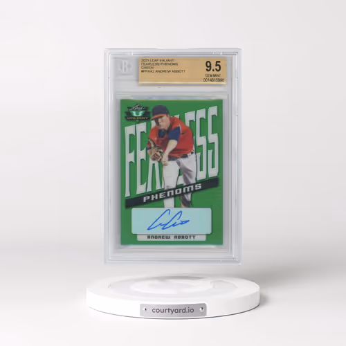 2021 Leaf Valiant Fearless Phenoms Green #FPAA2 Andrew Abbott (BGS 9.5 GEM MINT)