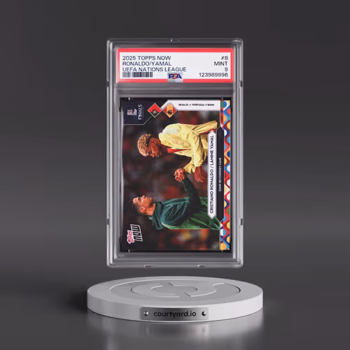 2025 Topps Now UEFA Nations League #8 Cristiano Ronaldo/Lamine Yamal (PSA 9 MINT)