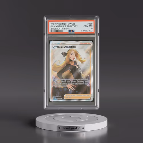 2022 Pokémon Sword & Shield Brilliant Stars #169 Cynthia's Ambition - Full Art (PSA 10 GEM MINT)