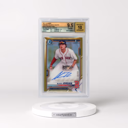 2021 Bowman Chrome Prospect Autographs #CPABJ Blaze Jordan - Gold Refractor (BGS 9.5 GEM MINT)
