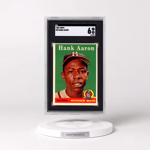 1958 Topps #30 Hank Aaron - White Name (SGC 6 EX-MT)