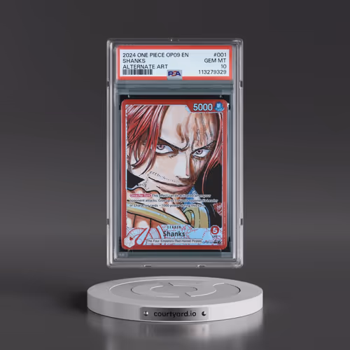 2024 One Piece OP09-Emperors in the New World #001 Shanks - Alternate Art (PSA 10 GEM MINT)