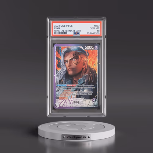 2024 One Piece OP08-Two Legends #057 King - Alternate Art (PSA 10 GEM MINT)