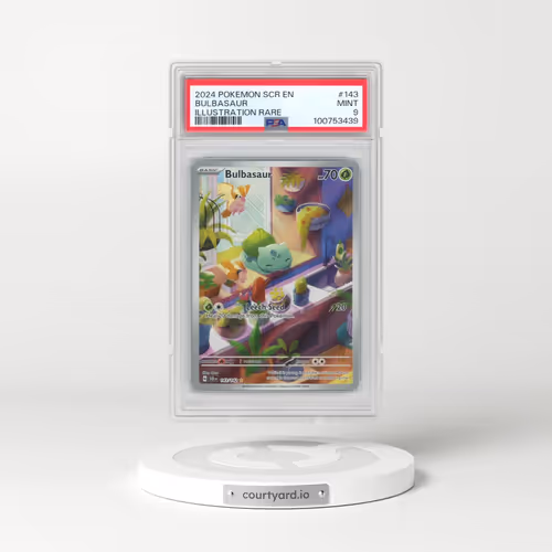 2024 Pokémon Scr EN-Stellar Crown #143 Bulbasaur - Illustration Rare (PSA 9 MINT)