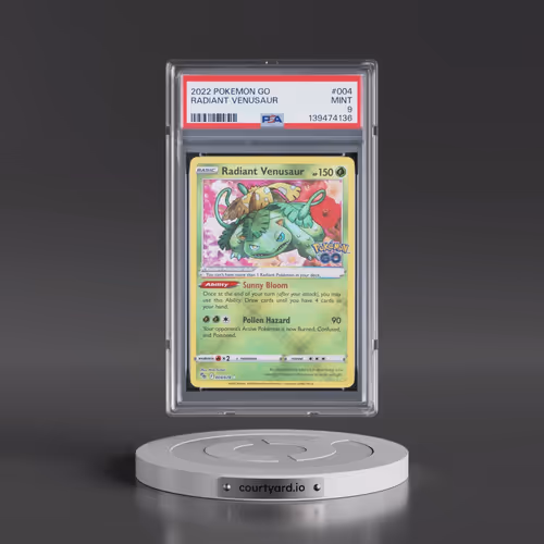 2022 Pokémon Go #004 Radiant Venusaur - Holo (PSA 9 MINT)