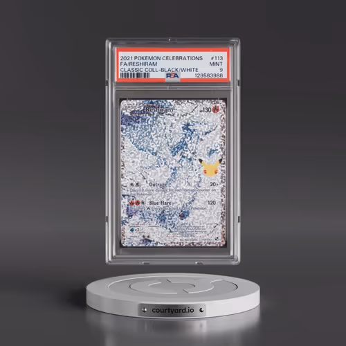 2021 Pokémon Celebrations Classic Collection #113 Reshiram - Full Art (PSA 9 MINT)