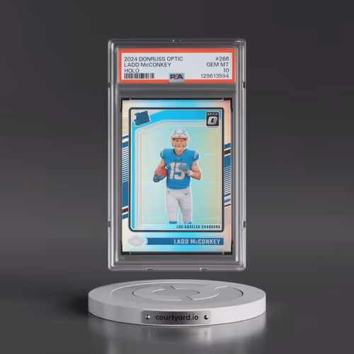 2024 Panini Donruss Optic #266 Ladd McConkey - Holo (PSA 10 GEM MINT)