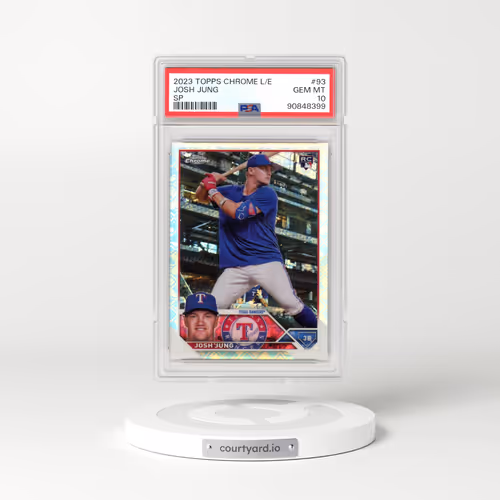 2023 Topps Chrome Logofractor Edition #93 Josh Jung - SP (PSA 10 GEM MINT)
