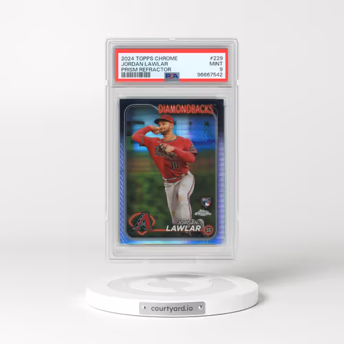 2024 Topps Chrome #229 Jordan Lawlar - Prism Refractor (PSA 9 MINT)
