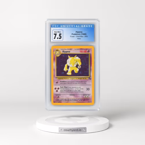 1999 Fossil #8/62 Hypno - Galaxy Star Holo (CGC 7.5 NM+)