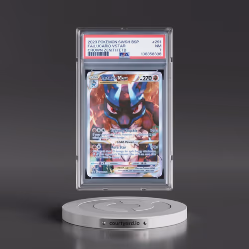 2023 Pokémon Swsh Black Star Promo #291 Lucario Vstar - Full Art Crown Zenith Elite Trainer Box (PSA