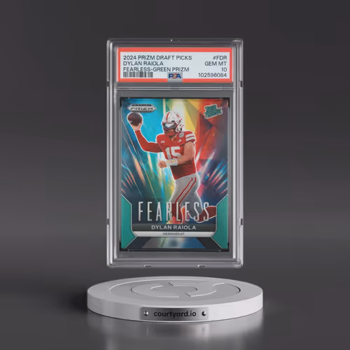 2024 Panini Prizm Draft Picks Fearless #FDR Dylan Raiola - Green Prizm (PSA 10 GEM MINT)