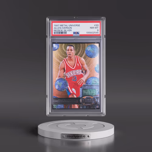 1997 Metal Universe #20 Allen Iverson - Reebok Silver (PSA 8 NM-MT)