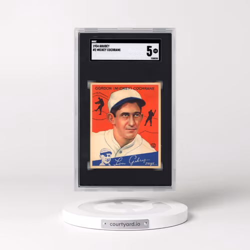 1934 Goudey #2 Mickey Cochrane (SGC 5 EX)