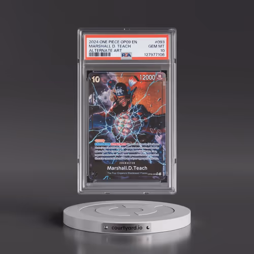 2024 One Piece OP09-Emperors in the New World #093 Marshall D. Teach - Alternate Art (PSA 10 GEM MIN