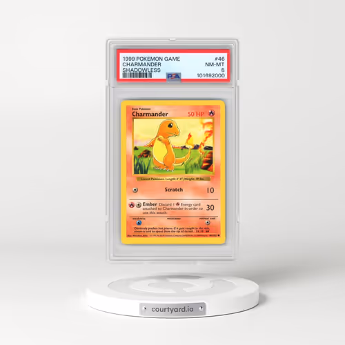 1999 Pokémon Game #46 Charmander - Shadowless (PSA 8 NM-MT)