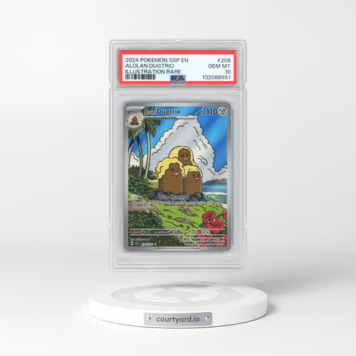 2024 Pokémon Ssp EN-Surging Sparks #208 Alolan Dugtrio - Illustration Rare (PSA 10 GEM MINT)