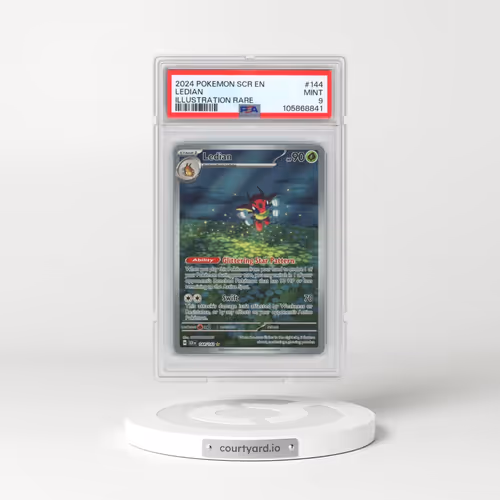 2024 Pokémon Scr EN-Stellar Crown #144 Ledian - Illustration Rare (PSA 9 MINT)