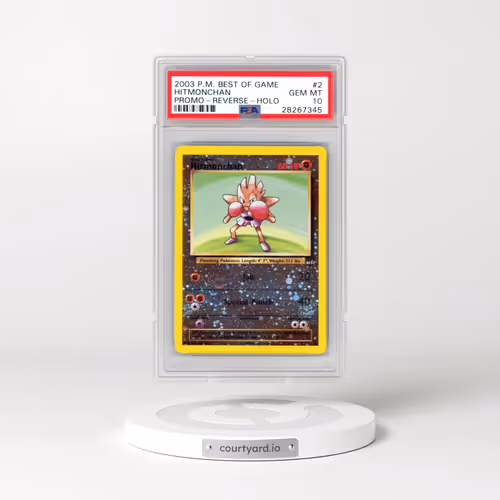 2003 Pokémon Best of Game Promo #2 Hitmonchan - Reverse Foil (PSA 10 GEM MINT)