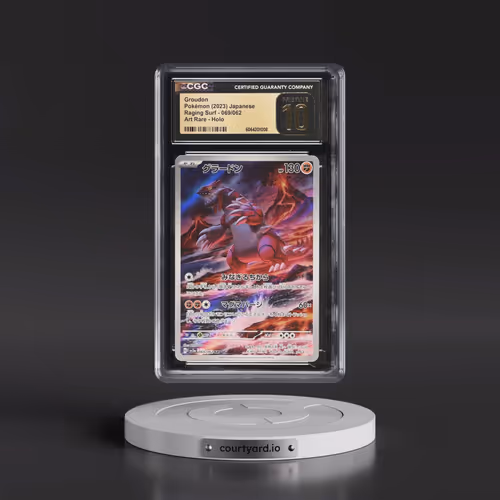 2023 Raging Surf #069/062 Groudon - Art Rare Holo (CGC 10 PRISTINE)