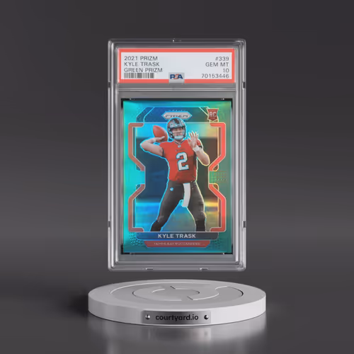 2021 Panini Prizm #339 Kyle Trask - Green Prizm (PSA 10 GEM MINT)
