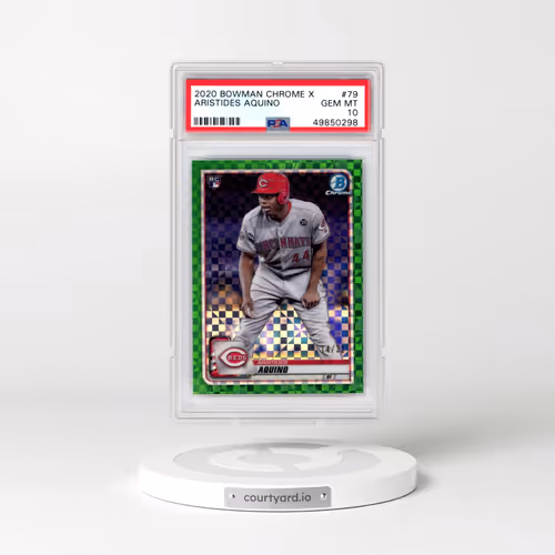 2020 Bowman Chrome X #79 Aristides Aquino (PSA 10 GEM MINT)