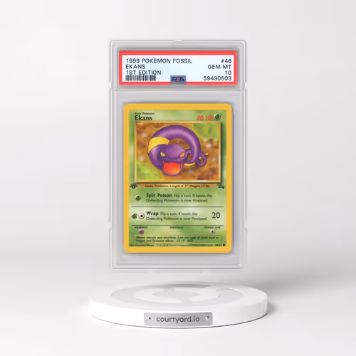 1999 Pokémon Fossil #46 Ekans - 1st Edition (PSA 10 GEM MINT)