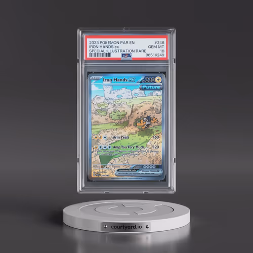 2023 Pokémon Par EN-Paradox Rift #248 Iron Hands EX - Holo Special Illustration Rare (PSA 10 GEM MIN