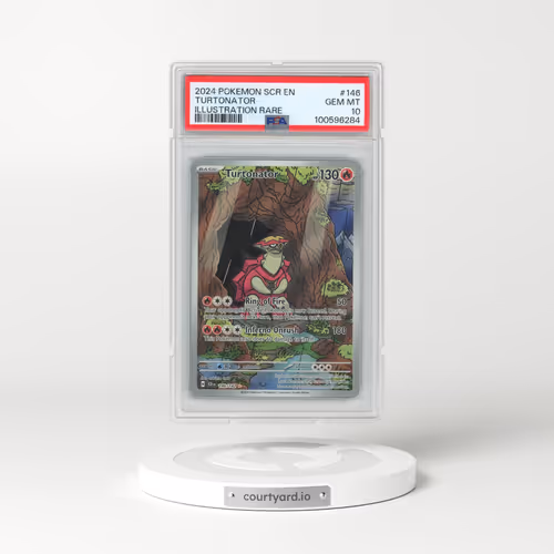 2024 Pokémon Scr EN-Stellar Crown #146 Turtonator - Illustration Rare (PSA 10 GEM MINT)