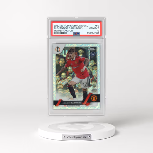 2022-23 Topps Chrome UEFA Club Competitions #50 Alejandro Garnacho - Toppsfractor (PSA 10 GEM MINT)