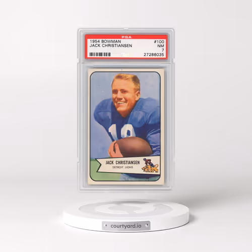 1954 Bowman #100 Jack Christiansen (PSA 7 NM)