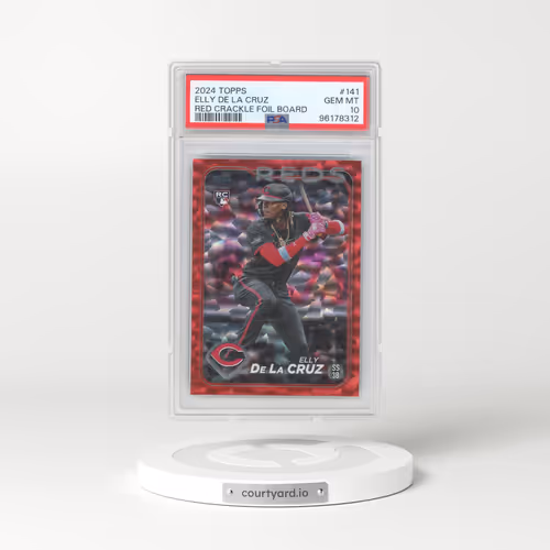 2024 Topps #141 Elly de La Cruz - Red Crackle Foil Board (PSA 10 GEM MINT)