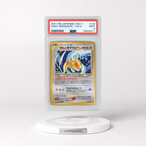 2001 Pokémon Neo 4 #149 Light Dragonite - Holo (PSA 9 MINT)