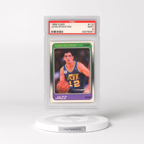 1988 Fleer #115 John Stockton (PSA 9 MINT)