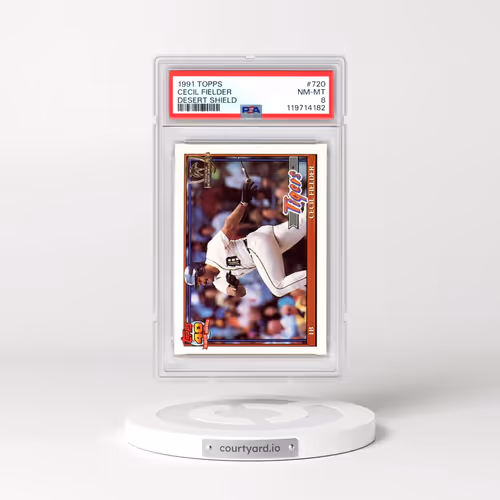1991 Topps Desert Shield #720 Cecil Fielder (PSA 8 NM-MT)