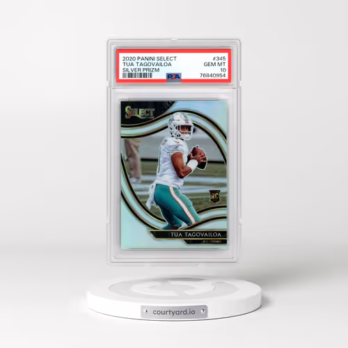2020 Panini Select #345 Tua Tagovailoa - Silver Prizm (PSA 10 GEM MINT)
