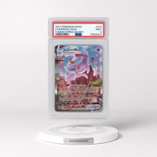 2021 Pokémon Sword & Shield Fusion Strike #270 Espeon Vmax - Full Art Secret (PSA 9 MINT)
