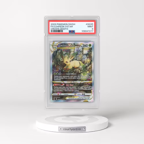 2023 Pokémon Sword and Shield Crown Zenith #GG35 Leafeon Vstar - Full Art (PSA 9 MINT)