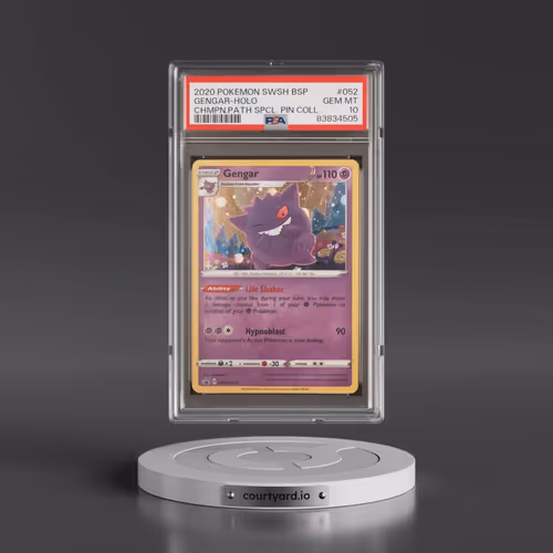 2020 Pokémon Swsh Black Star Promo #052 Gengar - Holo Champion's Path Special Pin Collection (PSA 10