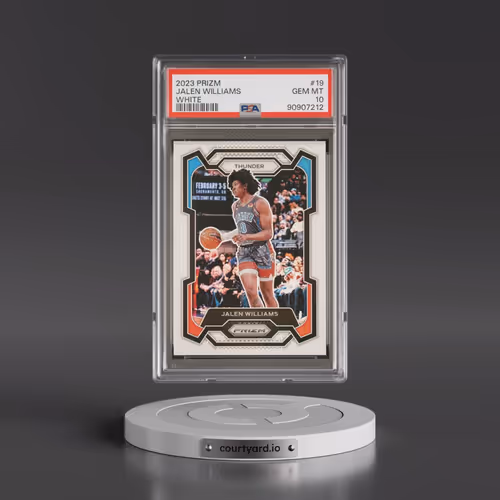 2023 Panini Prizm #19 Jalen Williams - White Prizm (PSA 10 GEM MINT)