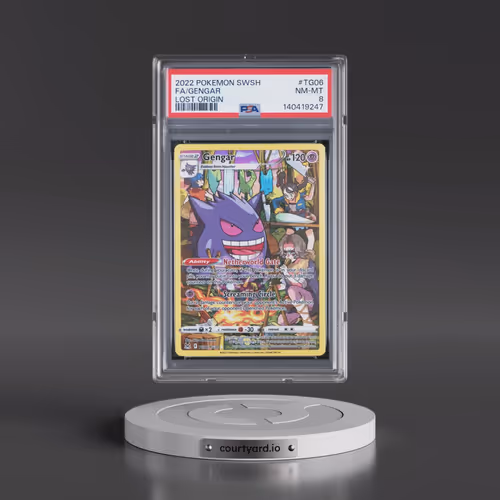 2022 Pokémon Sword & Shield Lost Origin #TG06 Gengar - Full Art (PSA 8 NM-MT)