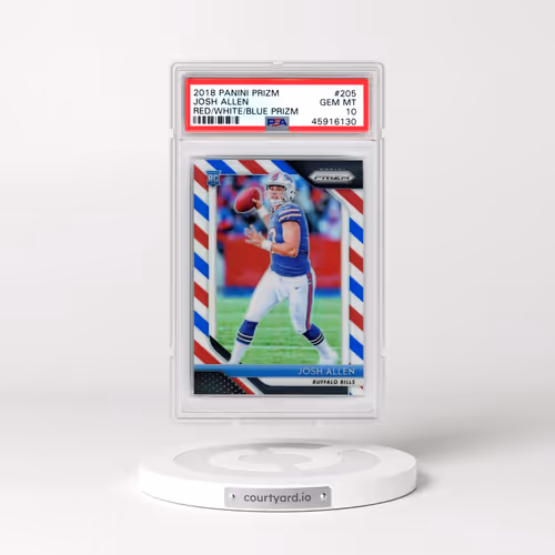 2018 Panini Prizm #205 Josh Allen - Red/White/Blue Prizm (PSA 10 GEM MINT)