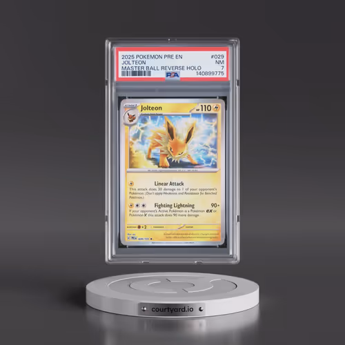 2025 Pokémon Pre EN-Prismatic Evolutions #029 Jolteon - Reverse Holo Master Ball (PSA 7 NM)