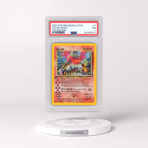 2001 Pokémon Neo Revelation #7 HO-Oh - 1st Edition Holo (PSA 7 NM)