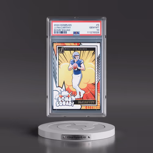 2024 Panini Donruss Bomb Squad #5 JJ McCarthy (PSA 10 GEM MINT)