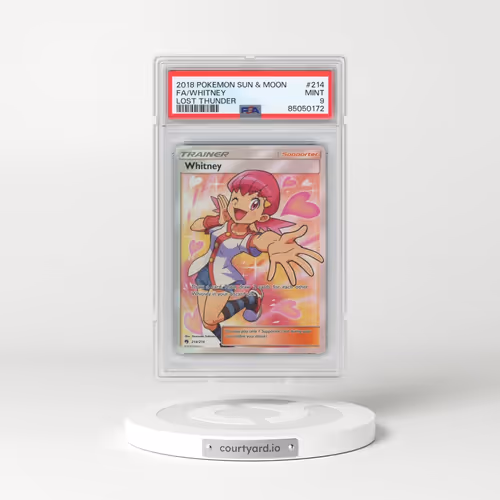 2018 Pokémon Sun & Moon Lost Thunder #214 Whitney - Full Art (PSA 9 MINT)