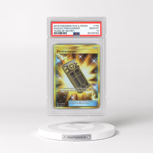 2019 Pokémon Sun & Moon Team Up #193 Electrocharger - Full Art Secret (PSA 10 GEM MINT)