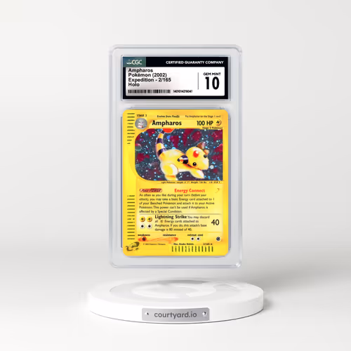 2002 Expedition #2 Ampharos - Holo e-Card Symbol (CGC 10 GEM MINT)