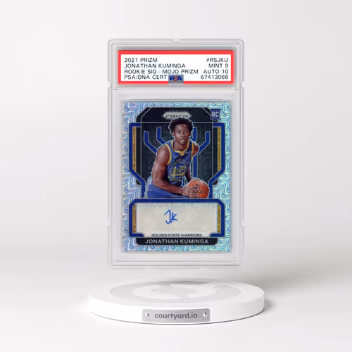 2021 Panini Prizm Rookie Signatures #RSJKU Jonathan Kuminga - Mojo Prizm (PSA 9 MINT)